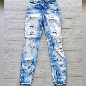 NOBO No Boundaries High Rise Sculpting Skinny Jean Distressed new no tags Size 3